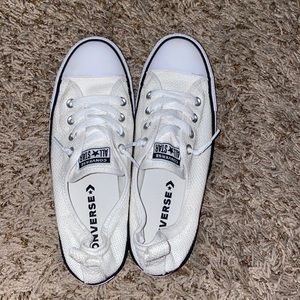 White Knit Shoreline Converse